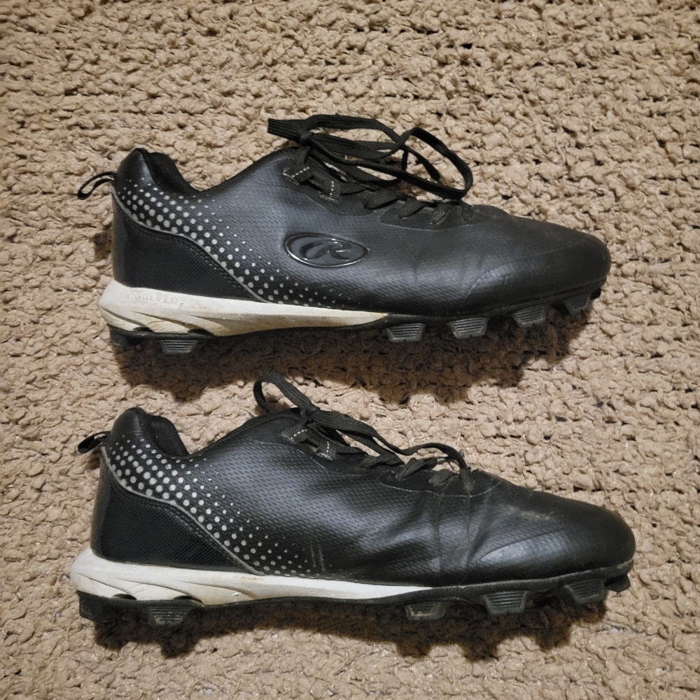 MENS RAWLINGS CLEATS BLACK SIZE 9.5D